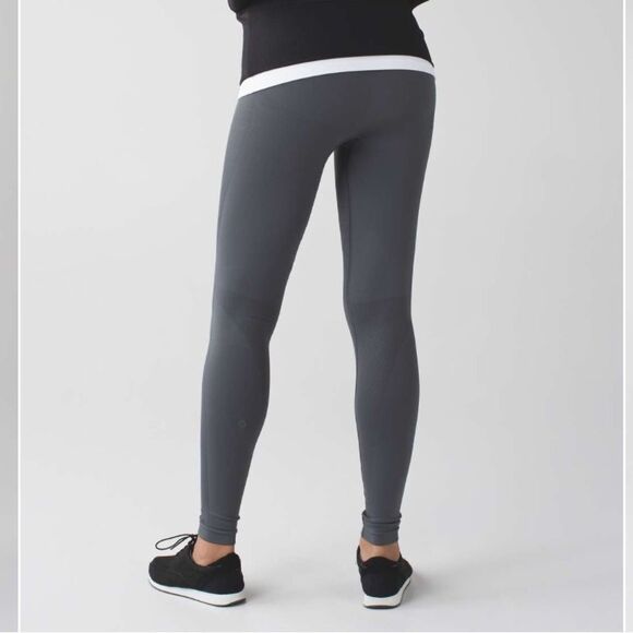 Lululemon Zoned In tight tights leggings dull brown grey 8 - Picture 2 of 7